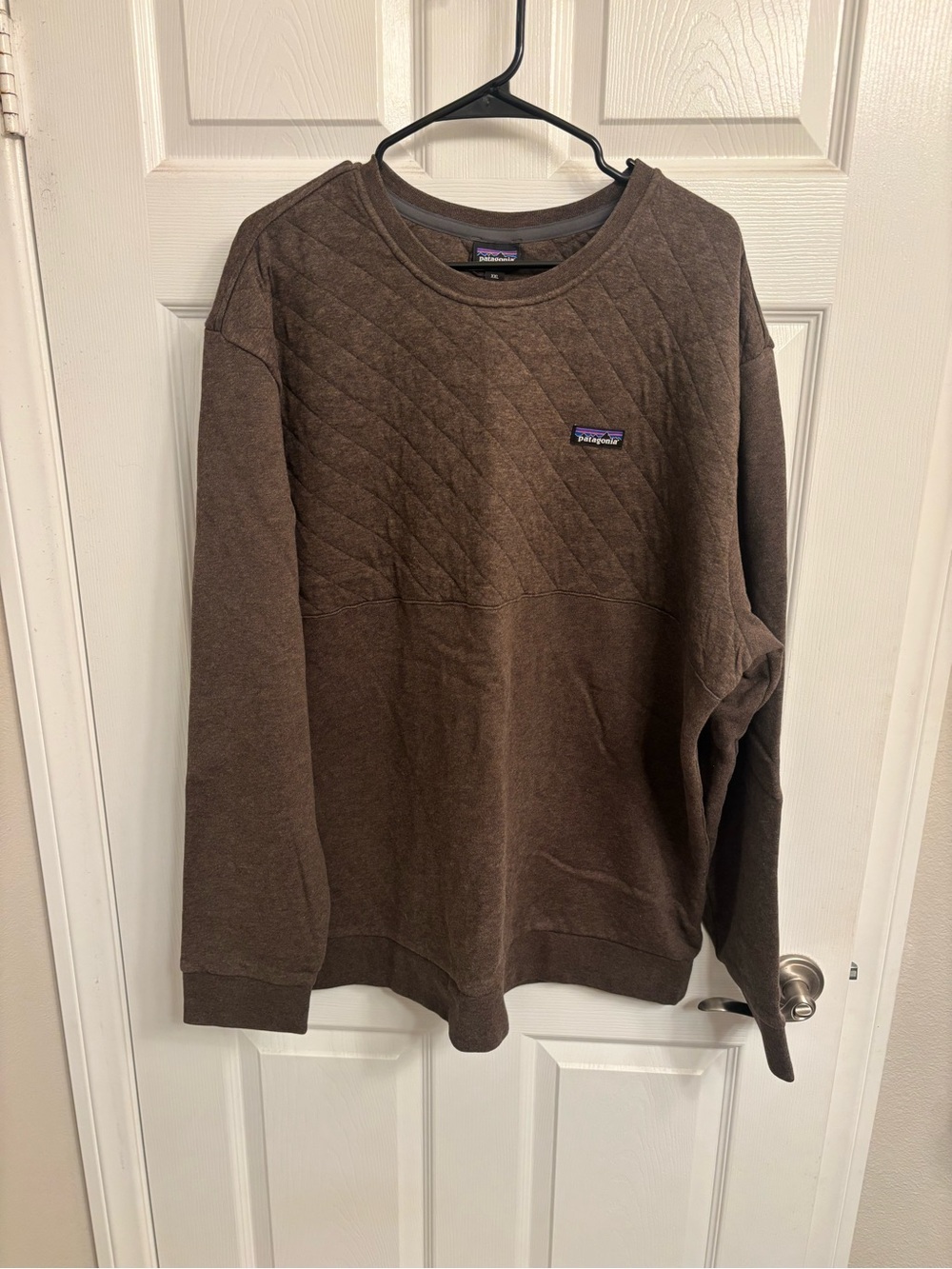 Patagonia Men’s Organic Cotton Quilt Crewneck Sweatshirt – Worn Wear - Brown
